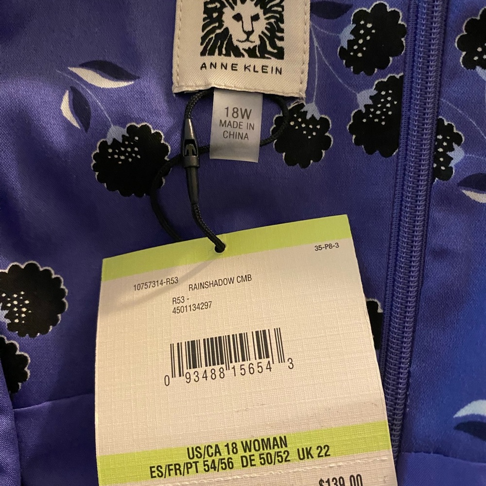 NWT Anne Klein Plus Size Summer Dress - Picture 6 of 7